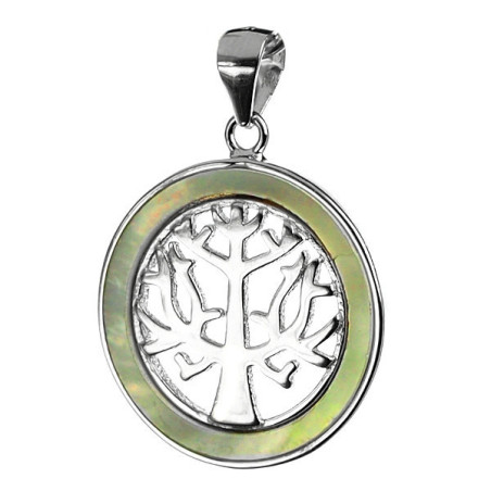 Stříbrný přívěsek - strom života, perleť