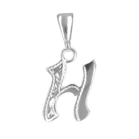 Stříbrný přívěsek - písmeno H, s ručním gravírem