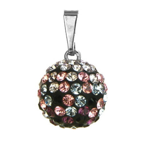 Stříbrný přívěsek - barevné křišťály Swarovski