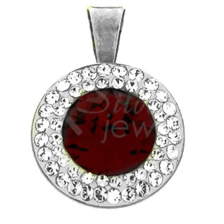 Stříbrný přívěsek - křišťály Swarovski