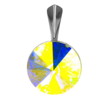 Stříbrný přívěsek - AB křišťál Swarovski