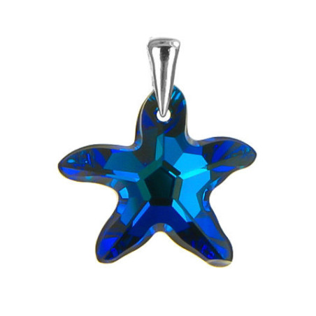Stříbrný přívěsek - hvězdička, křišťál Swarovski