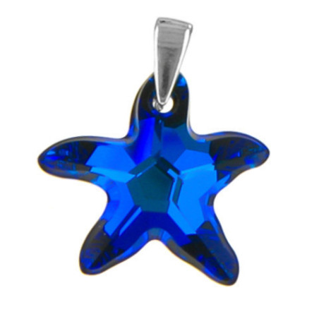 Stříbrný přívěsek - hvězdička, křišťál Swarovski