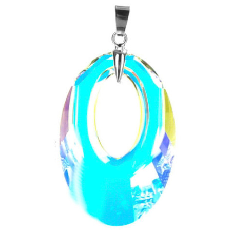 Stříbrný přívěsek - AB křišťál Swarovski