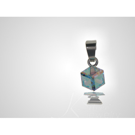 Stříbrný přívěsek - AB křišťál Swarovski