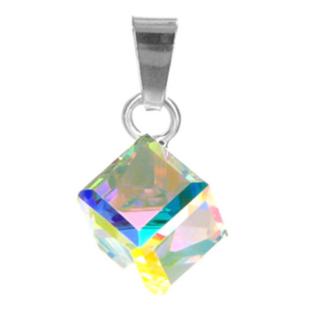 Stříbrný přívěsek - AB křišťál Swarovski