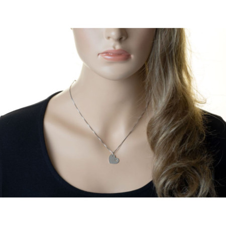 Stříbrný přívěsek - labka, srdíčko