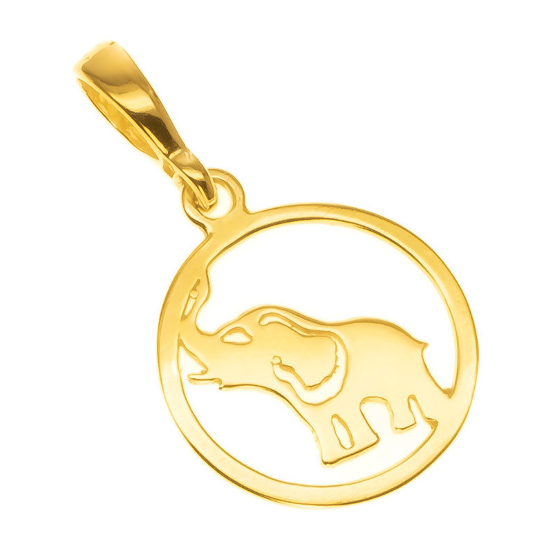 Pozlacený stříbrný přívěsek - slon