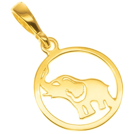 Pozlacený stříbrný přívěsek - slon