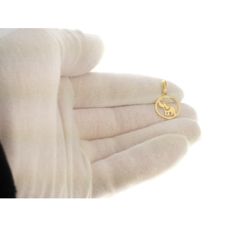 Pozlacený stříbrný přívěsek - slon