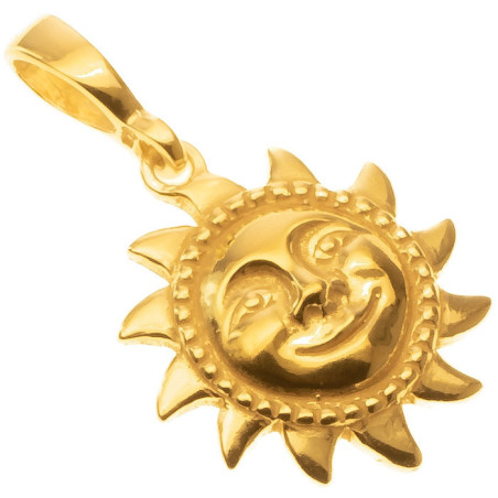 Pozlacený stříbrný přívěsek - slunce