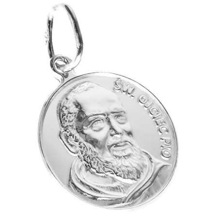 Stříbrný přívěsek - sv. Páter Pio