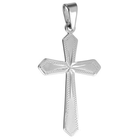 Stříbrný přívěsek - křížek, s ručním gravírem