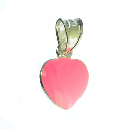 Stříbrný přívěsek - srdíčko, glazura