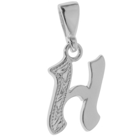 Stříbrný přívěsek - písmeno H, s ručním gravírem