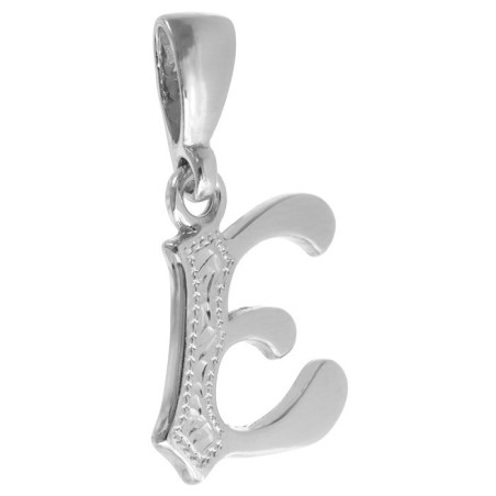 Stříbrný přívěsek - písmeno E, s ručním gravírem