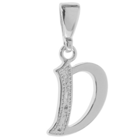 Stříbrný přívěsek - písmeno D, s ručním gravírem
