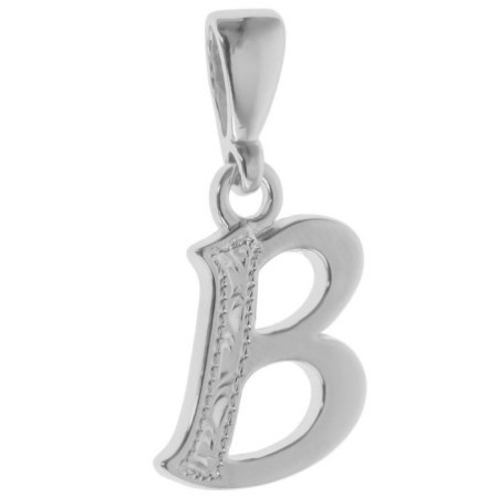 Stříbrný přívěsek - písmeno B, s ručním gravírem