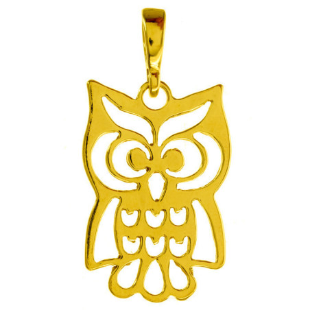 Pozlacený stříbrný přívěsek - sova