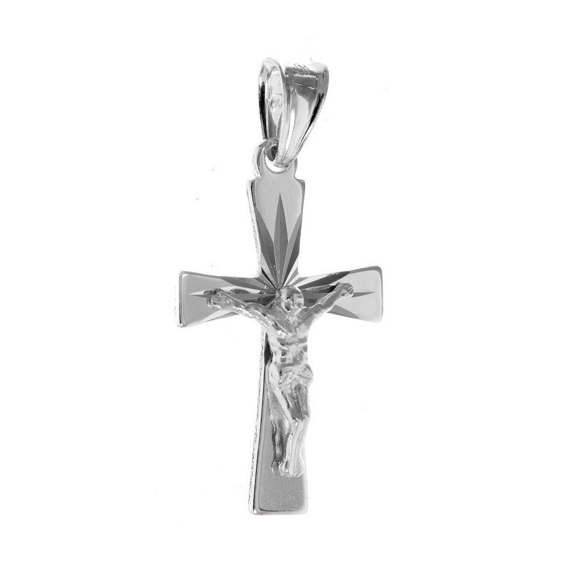 Stříbrný přívěsek - křížek s Ježíšem