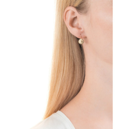 Pozlacené stříbrné náušnice - slunce