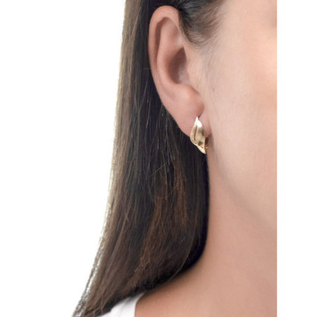 Pozlacené stříbrné náušnice - s ručním gravírem