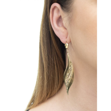 Pozlacené stříbrné náušnice - s ručním gravírem