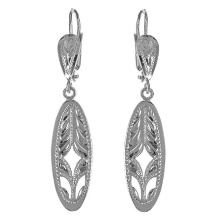 Stříbrné náušnice - s ručním gravírem