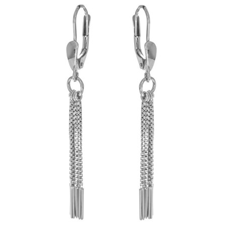 Stříbrné náušnice s řetízky