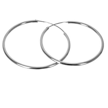 Stříbrné náušnice kruhy - 45 mm průměr
