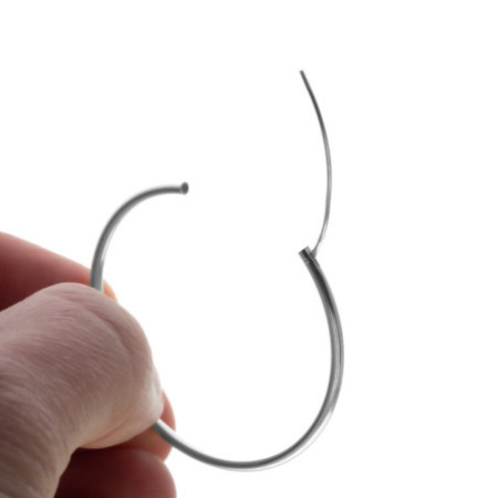 Stříbrné náušnice kruhy - 45 mm průměr