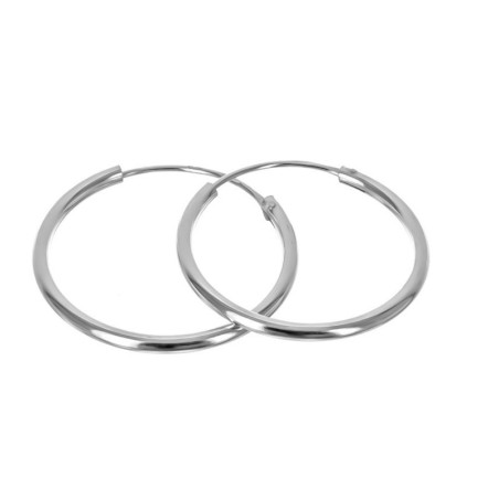 Stříbrné náušnice kruhy - 25 mm průměr