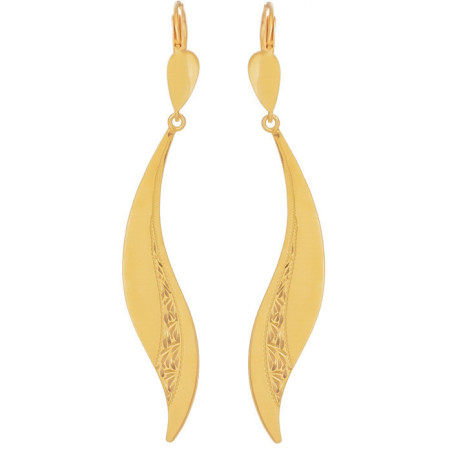 Pozlacené stříbrné náušnice - s ručním gravírem