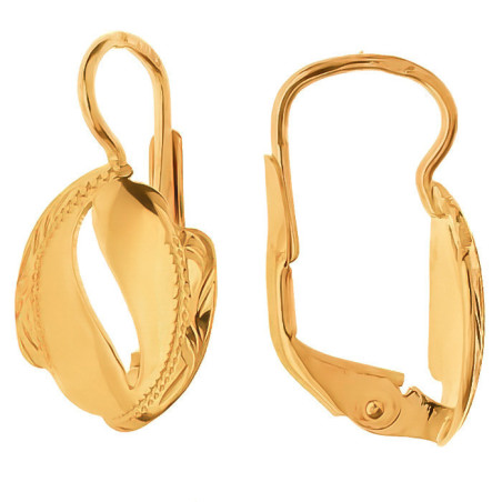 Pozlacené stříbrné náušnice - s ručním gravírem