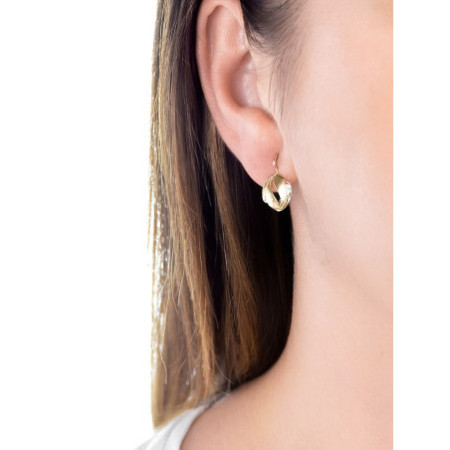 Pozlacené stříbrné náušnice - s ručním gravírem