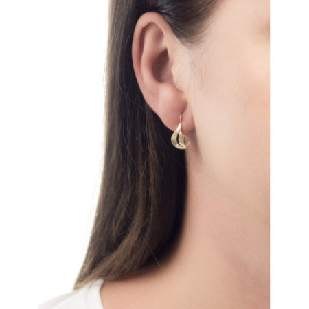 Pozlacené stříbrné náušnice - s ručním gravírem