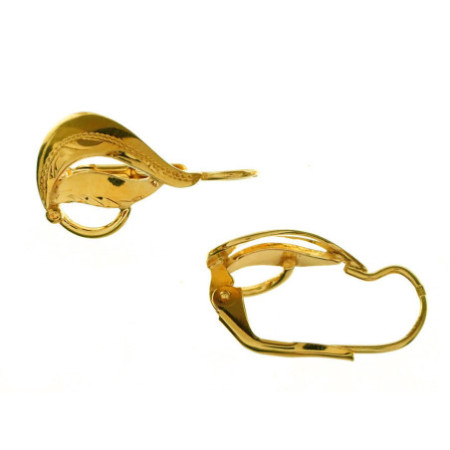 Pozlacené stříbrné náušnice - s ručním gravírem