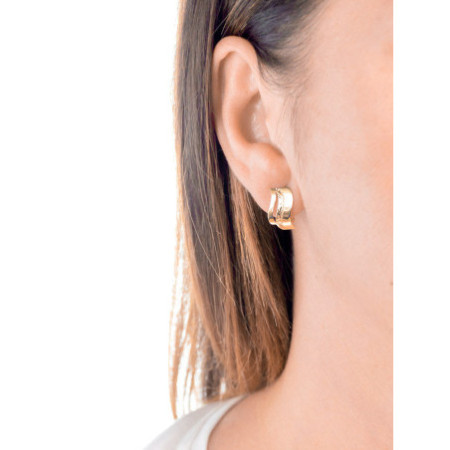 Pozlacené stříbrné náušnice - s ručním gravírem