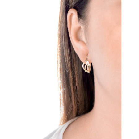 Pozlacené stříbrné náušnice - s ručním gravírem