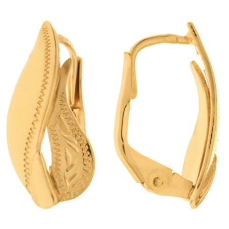 Pozlacené stříbrné náušnice - s ručním gravírem