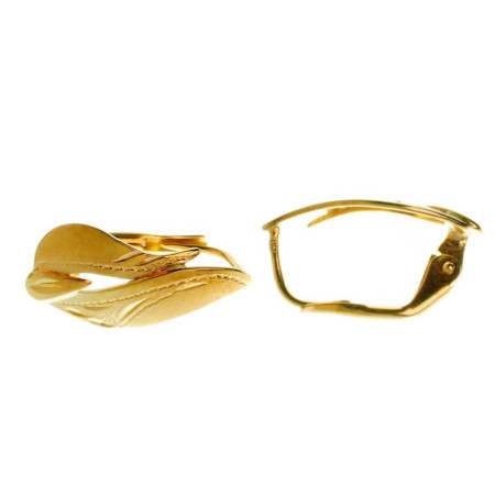 Pozlacené stříbrné náušnice - s ručním gravírem