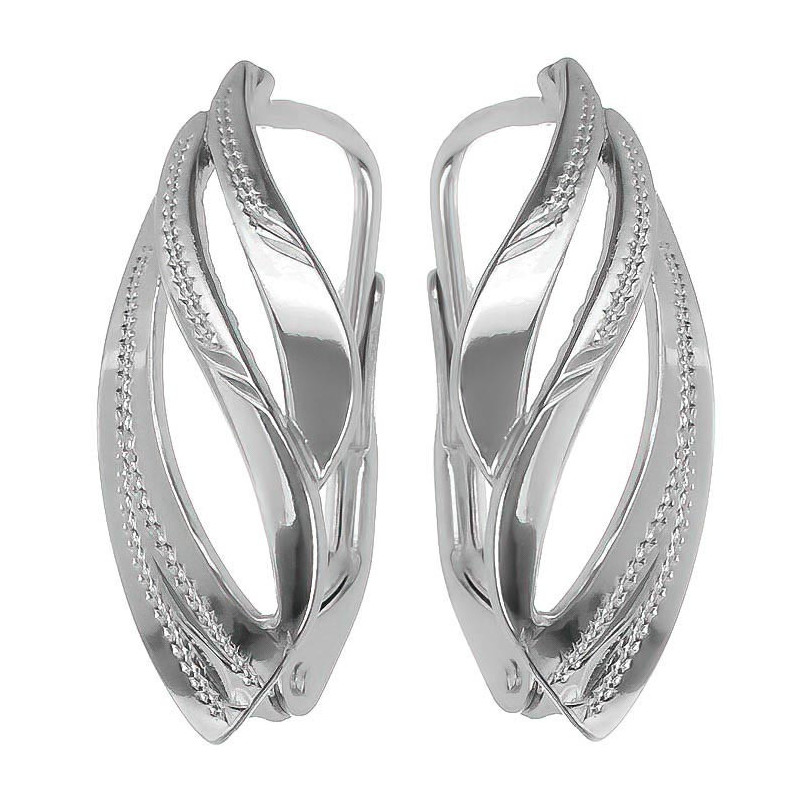 Stříbrné náušnice - s ručním gravírem