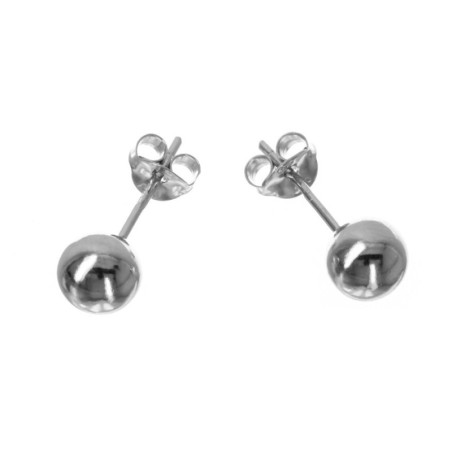 Stříbrné náušnice - kulky, průměr 6 mm