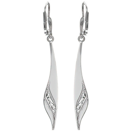 Stříbrné náušnice - s ručním gravírem