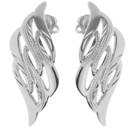 Stříbrné náušnice - s ručním gravírem