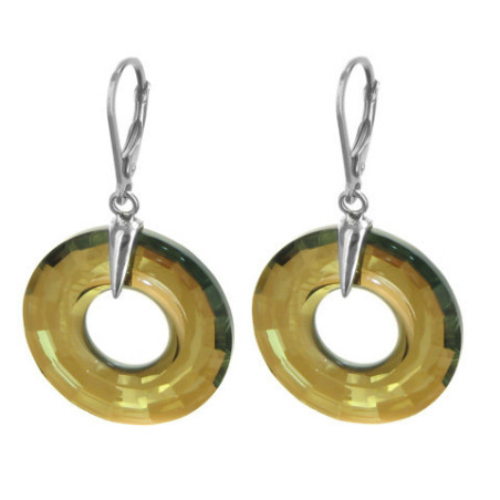 Stříbrné náušnice - křišťál Swarovski