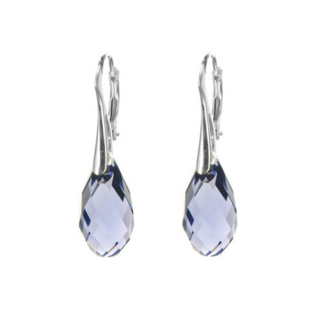 Stříbrné náušnice - křišťál Swarovski