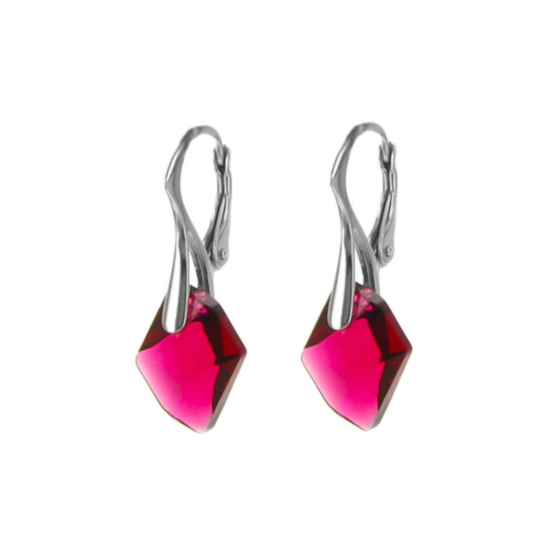 Stříbrné náušnice - křišťál Swarovski