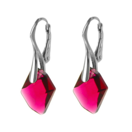 Stříbrné náušnice - křišťál Swarovski