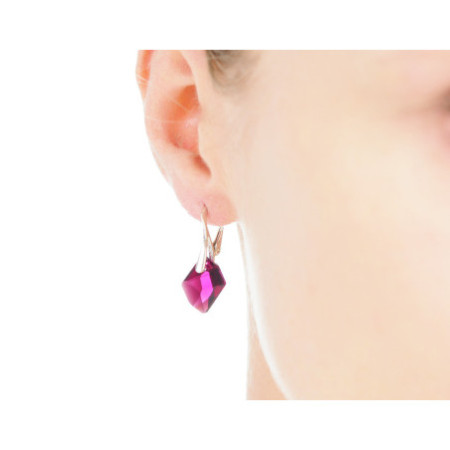 Stříbrné náušnice - křišťál Swarovski